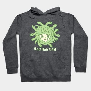 Sad Medusa Snakes Hair Bad Hair Day Funny Hoodie